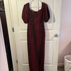 Glamorous Burgundy Long Sleeve Dress